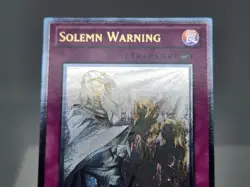 YuGiOh Solemn Warning DREV-EN077 1st Edition Ultimate Rare LP - Image 2