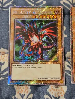 Red-Eyes Black Dragon x3 Platinum Secret Rare 4th Art RA04-EN109 Playset Yugioh - Image 2
