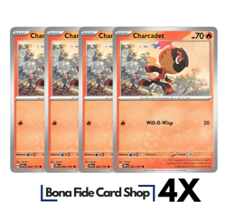 4x Charcadet 032/191 x4 - 4x Playset Pokemon S&V Surging Sparks - 4 Card Set - Image 1