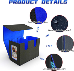 Card Deck Box for MTG Commander Display, Card Storage Box Holds 280+ Single Slee - Image 3