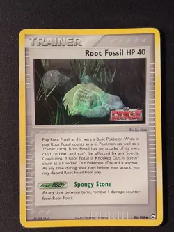 Root Fossil Pokemon Card 86/108 Reverse Holo Foil Stamped Played HP/DMG - Image 1