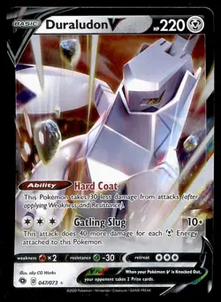 Duraludon V Ultra Rare Champions Path 047/073, NM Pokemon Card - Image 1