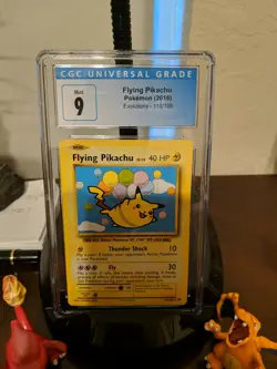 2016 Pokemon Evolutions Flying Pikachu 110/108 CGC 9 Mint Condition Card! - Image 1