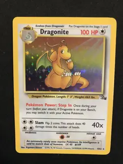 Dragonite - 4/62 Fossil Holo Rare - 1999 Pokemon Card TCG - MP - Image 1
