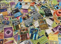 2.5LB Lot of Assorted Pokemon Cards TCG CCG Incl Vintage & Holo in Pokemon Tin - Image 5