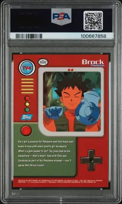 TV4 Brock Topps TV Animation Edition Pokemon Card (HP) PSA 9 - Image 2