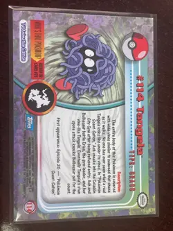 Tangela #114 TV Animation Edition Topps Blue Label Non Foil Pokemon Card - Image 2