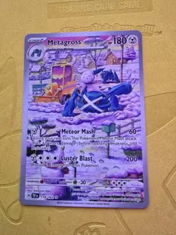 Pokemon TCG Metagross 178/162 Temporal Forces Holo Card Illustration - Image 1