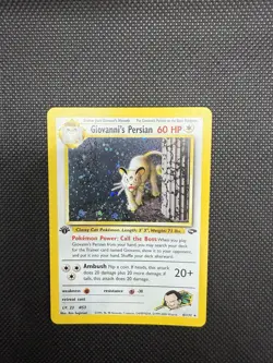 1st Edition Giovanni's Persian 11/132 Gym Challenge Holo Rare Pokemon Card NM/LP - Image 1