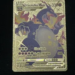 Pokemon Charizard VMAX Gigantamax Gold Foil Fan Art Card SV107/SV122 - Image 1