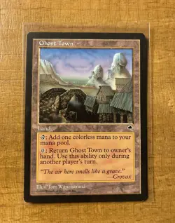 MTG✨GHOST TOWN✨Tempest MINT UNCOMMON Bounce Land 1997 Wanerstrand Art UNPLAYED - Image 1