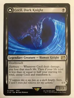 Cecil, Dark Knight Cecil, Redeemed Paladin FIN Final Fantasy MTG 91 Regular - Image 1