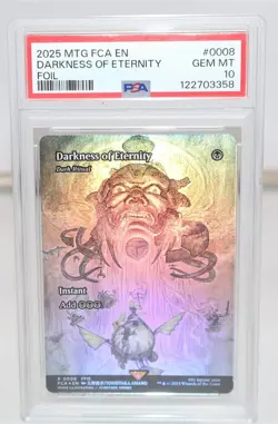 2025 MTG FINAL FANTASY: THROUGH THE AGES FOIL #0008 DARKNESS OF ETERNITY PSA 10 - Image 1