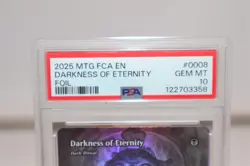 2025 MTG FINAL FANTASY: THROUGH THE AGES FOIL #0008 DARKNESS OF ETERNITY PSA 10 - Image 2