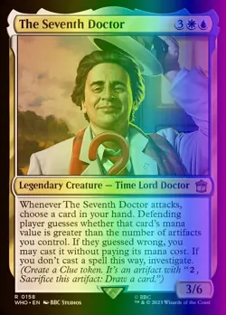 MTG Magic the Gathering The Seventh Doctor (158/1208) Doctor Who NM FOIL - Image 1