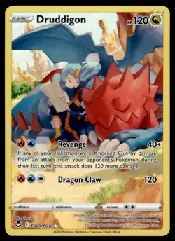 2022 Sword & Shield Series - Silver Tempest - Trainer Gallery Druddigon Rare - Image 1