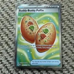 Pokemon TCG: Mega Evolution - Buddy-Buddy Poffin (167/132) Full Art Holo Rare - Image 1