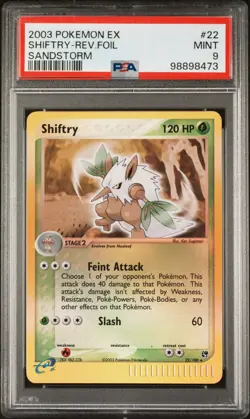 Pokemon TCG Shiftry EX Sandstorm 12 Reverse Holo Rare PSA 9 - Image 1
