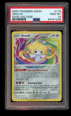 Jirachi 2020 Pokemon Sword & Shield Vivid Voltage #119 Vivid Voltage PSA 10 - Image 1