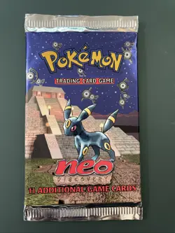 Pokemon Neo Discovery Unlimited Booster Pack UNWEIGHED SEALED (Umbreon) - Image 1