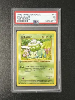 1999 Pokemon Game Bulbasaur #44 1ST Edition PSA 5 - Image 1