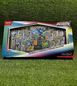 Pokemon TCG Prismatic Evolutions Lucario ex & Tyranitar ex Premium Collection - Image 1