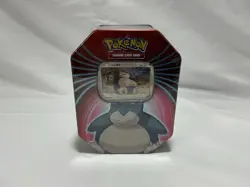 SEALED - Pokemon TCG 2021 Mighty Mysterious Tin - 3 Packs - Snorlax Promo - Image 1