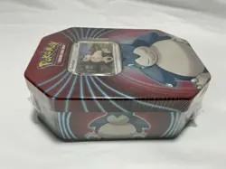 SEALED - Pokemon TCG 2021 Mighty Mysterious Tin - 3 Packs - Snorlax Promo - Image 5
