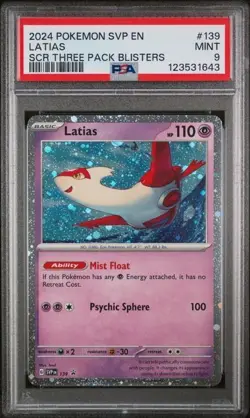 2024 POKEMON SVP EN-SV BLACK STAR PROMO #139 LATIAS PSA 9 - Image 1