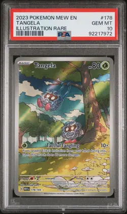 PSA 10 GEM MINT 2023 POKEMON MEW EN-151 178 TANGELA ILLUSTRATION RARE TCG - Image 1