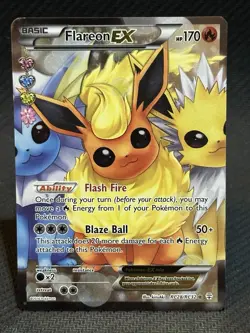 Pokemon TCG Flareon EX Full Art Holo Generations Radiant Collection RC28/RC32 - Image 1