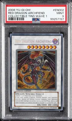 2008 YU-GI-OH! COLLECTIBLE TINS WAVE 1 #EN002 RED DRAGON ARCHFIEND PSA 9 - Image 1