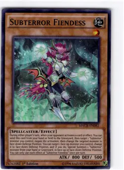 Yu-Gi-Oh 1st edition Subterror Fiendess Super Rare #MACR-EN082 - Image 1