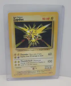 Pokemon TCG Zapdos Base Set Holo Rare Card 16/102 Shadowless - Image 2