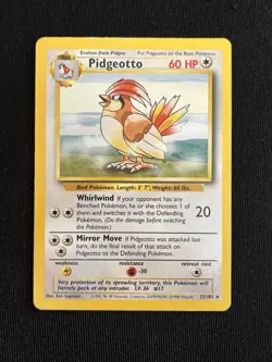 Pokemon TCG Pidgeotto Base Set 22/102 Unlimited Rare Card LP - Image 1
