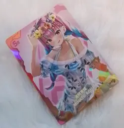 Minato Aqua V TUBER Maiden Party Goddess ACG WAIFU Girl Holo SR Card Flower - Image 2