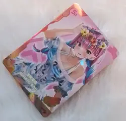 Minato Aqua V TUBER Maiden Party Goddess ACG WAIFU Girl Holo SR Card Flower - Image 3