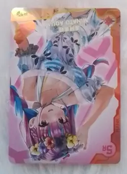 Minato Aqua V TUBER Maiden Party Goddess ACG WAIFU Girl Holo SR Card Flower - Image 4