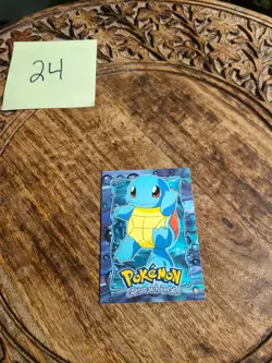 1999 Topps Pokemon Squirtle #07 Stage 2 E7 of 12 Black Logo First Movie Card - Image 2