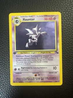 HAUNTER Pokemon Card - WOTC - 1st Edition - Fossil - 6/62 - HOLO - NM (A) - Image 1