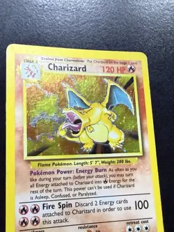 1999 Charizard Holo Base Set Pokemon Card #4/102 - MP - Image 5