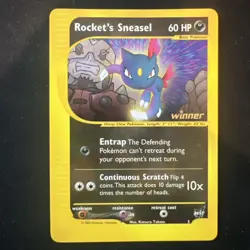 Rocket's Sneasel Winner Stamped 2002 Best of Game #5 Pokemon Card - Image 1