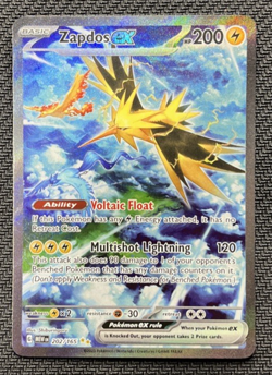 Zapdos ex SIR Pokemon 151 SV 202/165 Special Illustration Rare Card Mew - Image 1