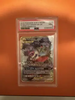 Pokemon Mega Sabeleye & Tyranitar GX Alternate Full Art Card 226/236 PSA 9 - Image 1