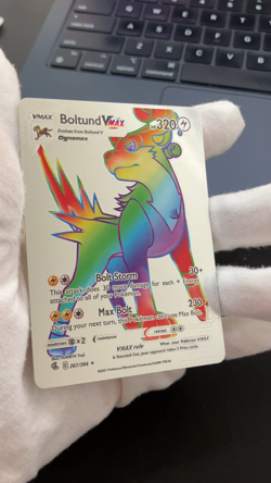 Boltund Vmax Rainbow Silver Foil Textured Display Card - Image 2