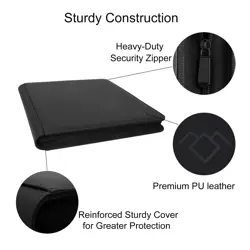 16 Pocket Card Binder for 1200+ TCG Trading Cards - Ringless Album Black - Image 4