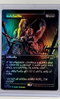 2024 MTG Magic the Gathering SLD Secret Lair Drop Borderless Foil #9991 mAsSaCRe - Image 1