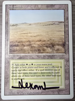 Savannah Revised (Signed by Artist) Magic the Gathering MTG! - Image 1