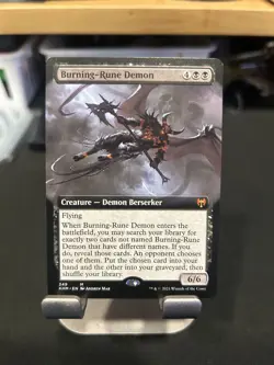 Burning-Rune Demon (Extended Art) Kaldheim Magic the Gathering MTG - Image 1