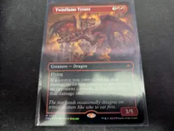 MTG Magic the Gathering FOIL Twinflame Tyrant Borderless FDN! - Image 1